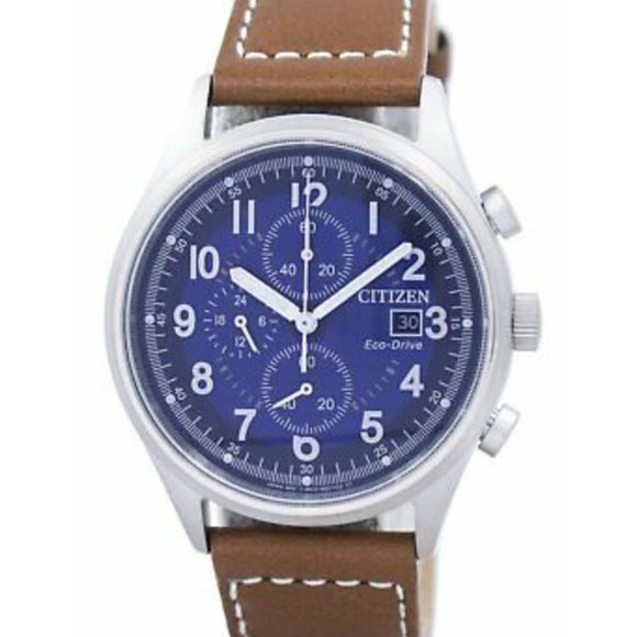 Sale! Citizen Men Leather Date Watch
